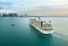 AIDAperla erreicht Singapur Das Kreuzfahrtschiff AIDAperla läuft Singapur an.