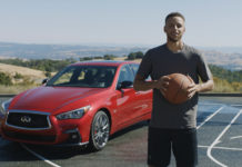 NBA-Basketballstar Stephen Curry wird INFINITI-Markenbotschafter Basketballstar Stephen Curry vor einem Infiniti-Auto