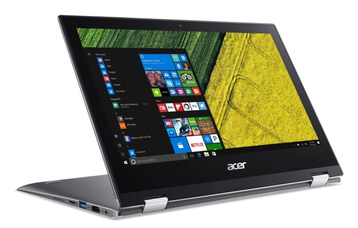 Das neue Convertible-Notebook Spin 1 von Acer.