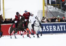 In St. Moritz wird am 34. Snow World Cup gefightet Reiter am Polo World Cup in St. Moritz