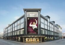 Jelmoli partnert mit dem Zurich Film Festival Fassaden-Plakat Jelmoli zum ZFF (Source: ZFF).