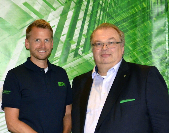 Michael Hofer (links) und Jörn Gellermann (rechts) freuen sich auf die intensive Zusammenarbeit als Geschäftsführer von ElectronicPartner Austria. (Quelle EP: ElectronicPartner).