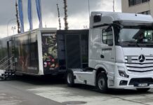 Liebherrs Truck hielt vor der Home Fair