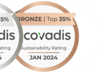 Sunrise von EcoVadis mit Platinmedaille ausgezeichnet Foto: Ecovadis-Medaillen