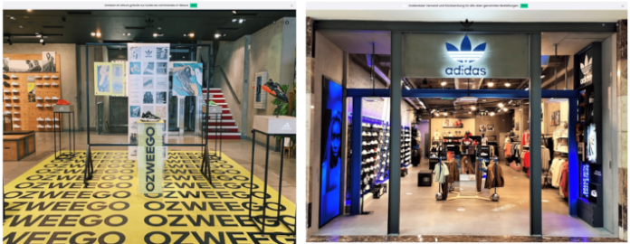 Gefälschte Adidas-Websites mit französischer und österreichischer Domain (Quelle: Check Point Software Technologies Ltd.).