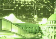 KI: ETH Zürich und EPFL arbeiten zusammen Die ETH Zürich und die EPFL bündeln ihre Kompetenzen, um die künstliche Intelligenz in der Schweiz voranzutreiben. Die KI-unterstützte Fotomontage zeigt das «Rolex Learning Center» der EPFL und das Hauptgebäude der ETH Zürich. (Bild: ETH Zürich)