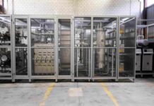 Erneuerbares Gas aus Wasserstoff und CO₂ Die Methanisierungsanlage verbindet verschiedene Prozesse direkt an einem Standort – das macht sie in dieser Form einzigartig. Foto: Empa