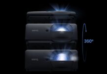 BenQ mit zwei neuen Laserprojektoren auf dem Markt Foto BenQ: Kurzdistanzprojektoren ermöglichen 360°- und Portrait-Projektionen und sind flexibel in jedem Winkel installierbar.