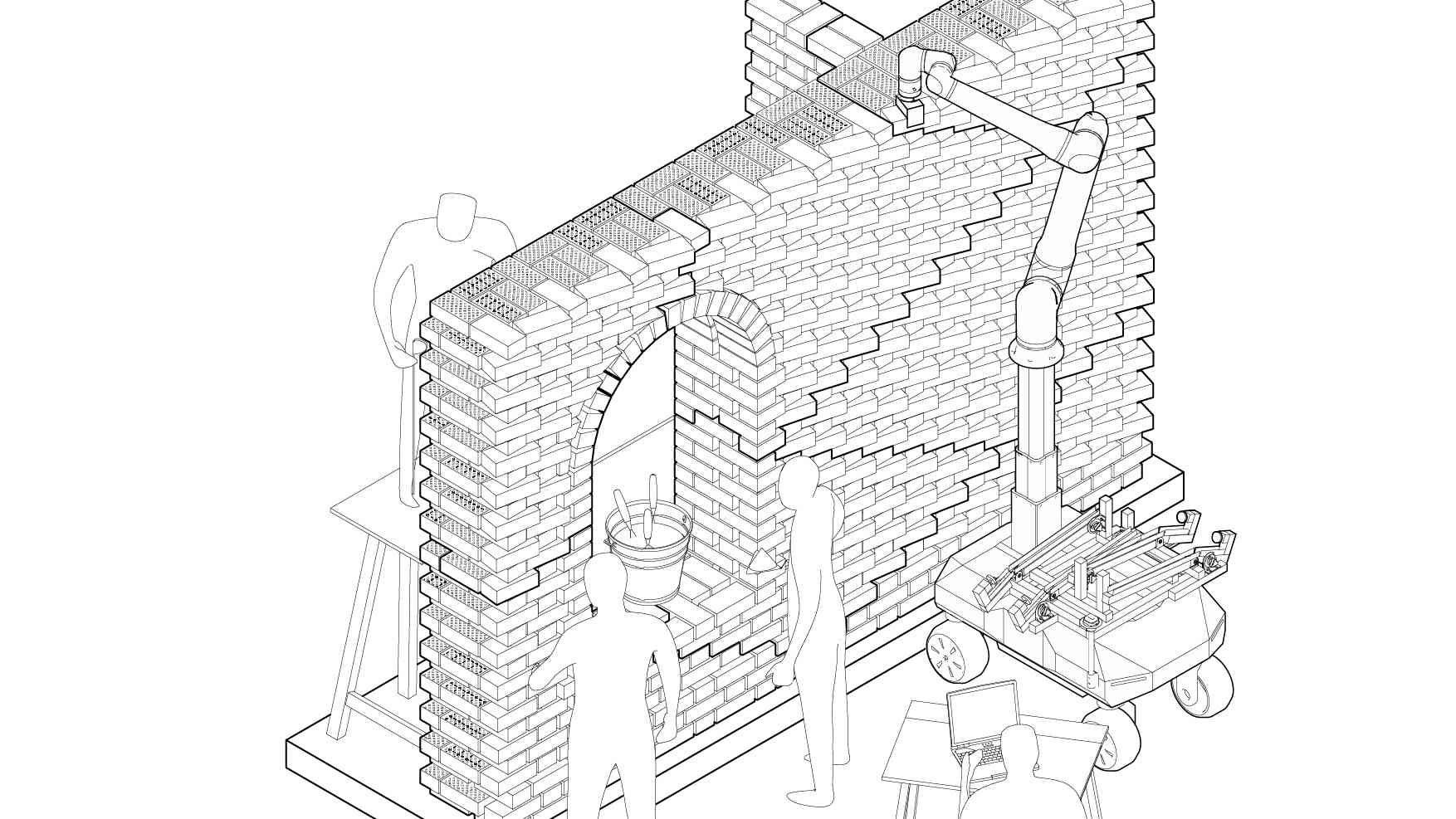 Im Computer wird die verschattete Wand vor dem Bau simuliert