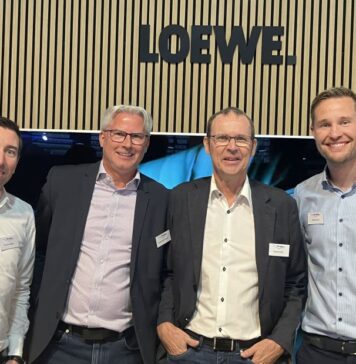 Das waren die Eyecatcher von Telion Daniel Joho, Brand Manager bei Telion AG (ganz rechts) mit seinem Team. Quelle: insidenews