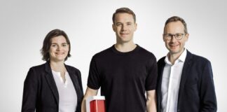 Der neue Telenot-Markenbotschafter heisst Manuel Neuer Manuel Neuer steht für Werte wie Sicherheit, Vertrauen und Zuverlässigkeit. „Damit ist er die perfekte Besetzung als Markenbotschafter für Telenot“, betonen Anja Wunderle und Dr. Timo Stock von der Geschäftsführung des Unternehmens. Quelle: Telenot