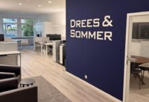 Drees & Sommer eröffnet in Bern Büro So sieht das neue Büro von Drees & Sommer Schweiz an der Effingerstrasse 14a in Bern von innen aus. ©Drees & Sommer